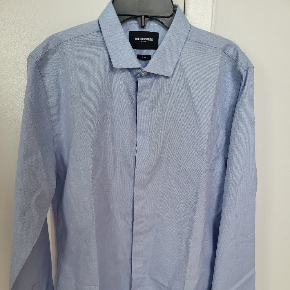 New THE KOOPLES men Chic Blue Shirt In Cotton size S
